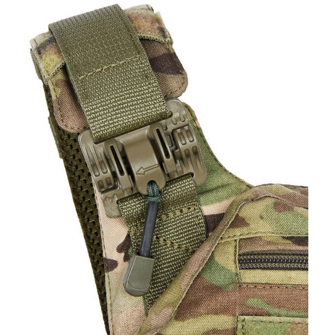 Бронежилет УкрТак с плитами и боковой защитой. One size. Мультикам