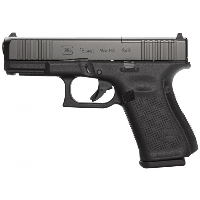 Пистолет спортивный Glock 19 M.O.S., Gen5, Striker Fired. Compact Size, калибр 9 мм, 4,02”