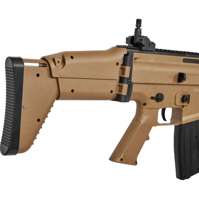 Винтовка страйкбольная Cybergun SA FN SCAR-L Spring кал. 6 мм ВВ. Tan