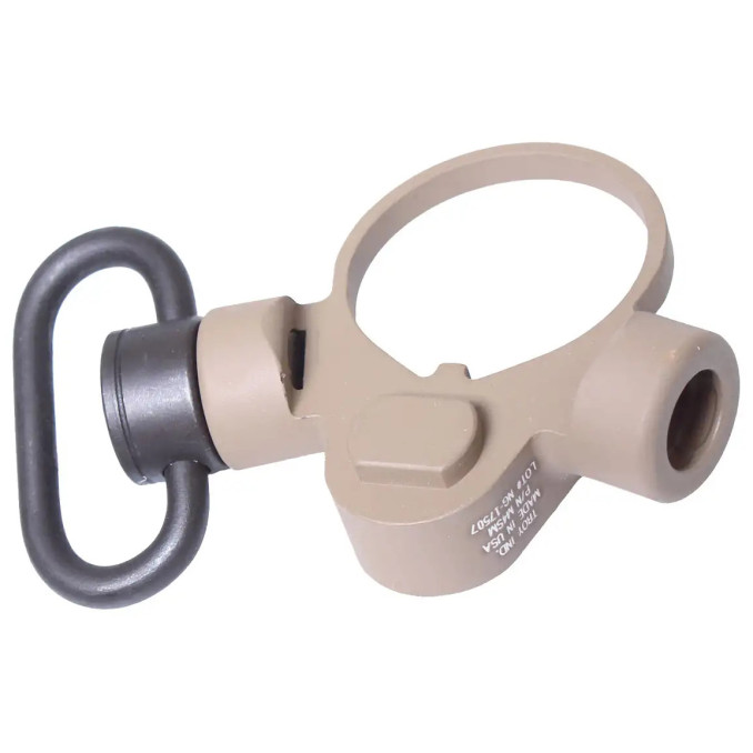 Антабка Troy OEM M4 на трубу приклада. FDE