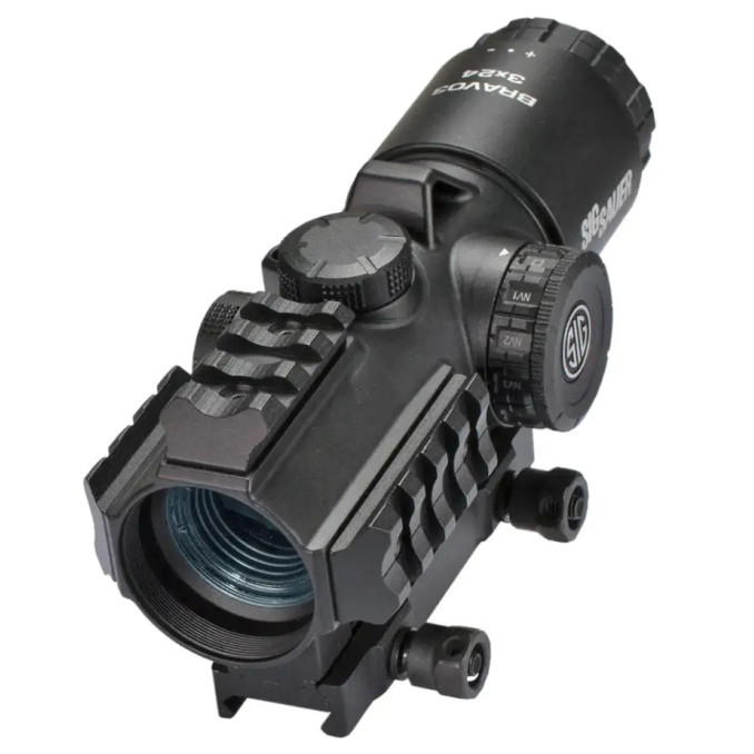 Приціл призматичний Sig Sauer Optics Bravo-3 3x24 сітка 5.56-7.62 Horseshoe з підсвічуванням