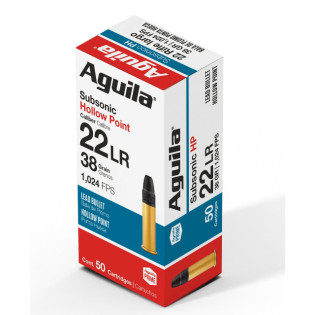 Патрон Aguila 22 LR Subsonic Lead HP 38GR
