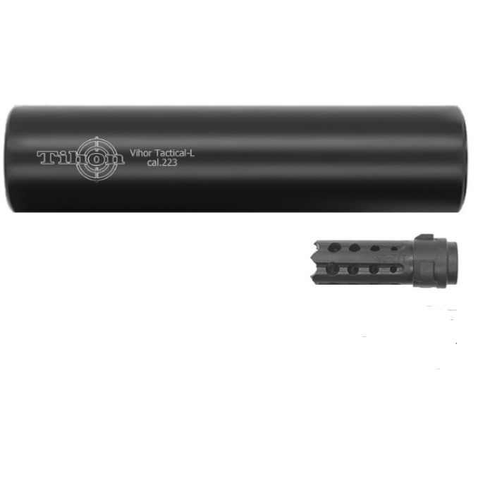 Швидкознімний титановий глушник АКМ, АR-15 Tihon Vihor Tactical-L