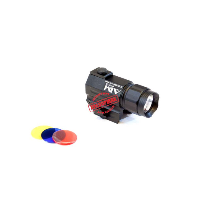 Компактний збройовий ліхтарик 330 люмен з кольоровими фільтрами на лінзу