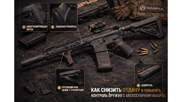Как снизить отдачу и повысить контроль оружия с аксессуарами Magpul