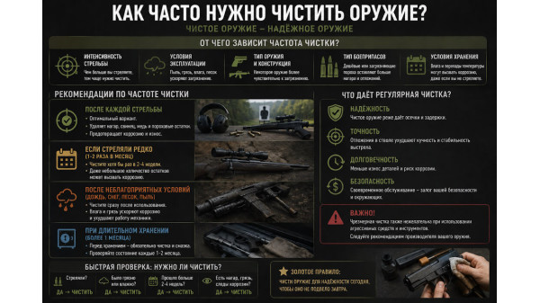 Как часто нужно чистить оружие и от чего зависит периодичность