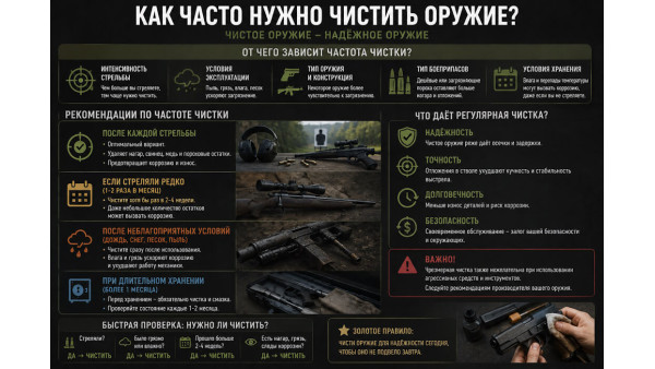 Как часто нужно чистить оружие и от чего зависит периодичность