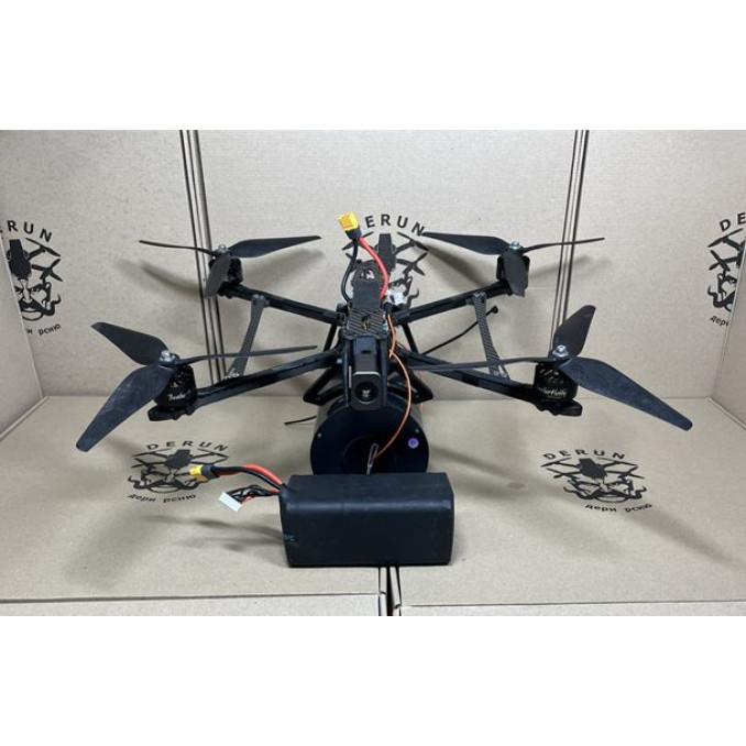 БпЛА 10” DERUN 1025ОN з оптоволоконним зв’язком (10 км/15 км) та тепловізійною камерою (384са/640са)