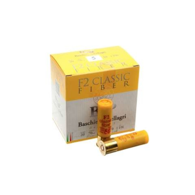 Патрон мисливський B&P F2 CLASSIC FIBBER (б/к, фетровий пиж) к.20/16/70 №5, 25/250шт 26 гр