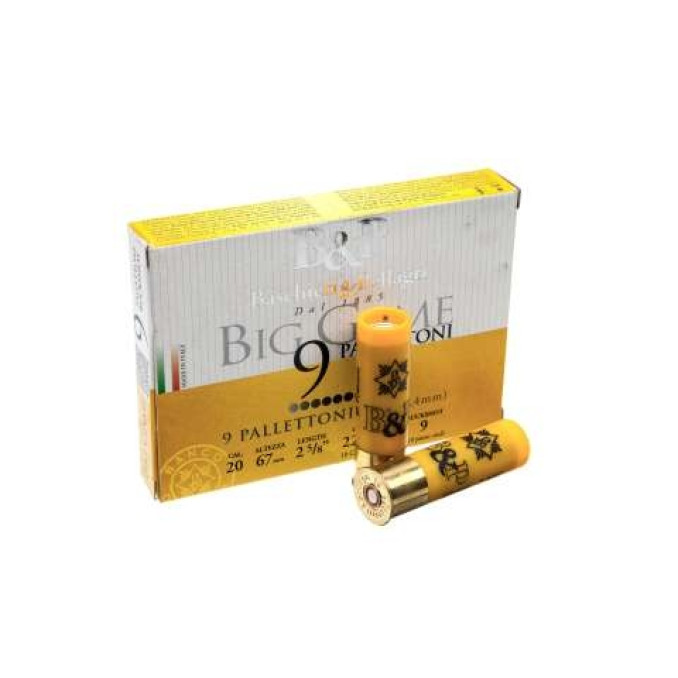 Картечь B&P BIG GAME PALLETTONI к.20/16/67 №9/0, 10/100шт 9P