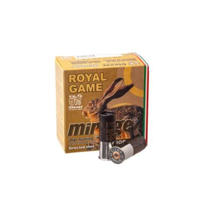 Мисливський патрон MIRAGE T4 Royal Game (б/к) к.12/22/70 №0 (4 мм), 25/250шт 36гр