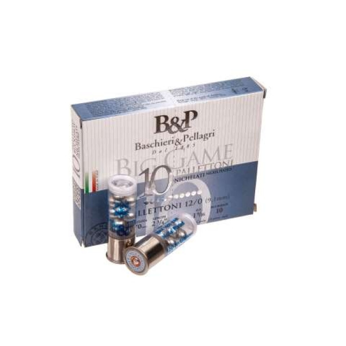 Картечь B&P BIG GAME PALLETTONI (10P) к.12/20/70 №12/0 (9,1мм), 10/100шт 45гр