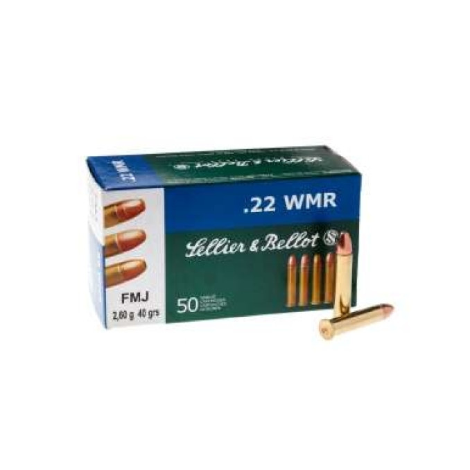 Патрон нарізний Sellier&Bellot 22WMR FMJ 2,6гр