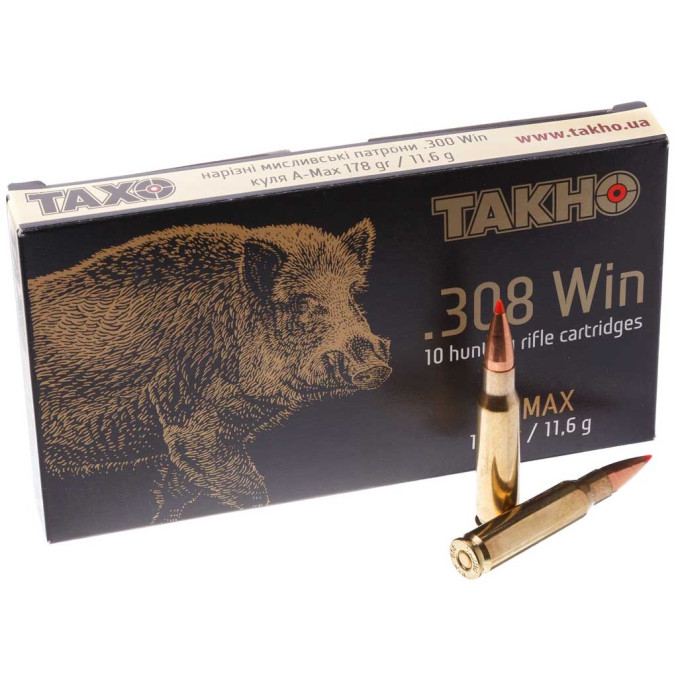 Патрон нарезной ТАХО кал.308Win A-Max 11.6гр