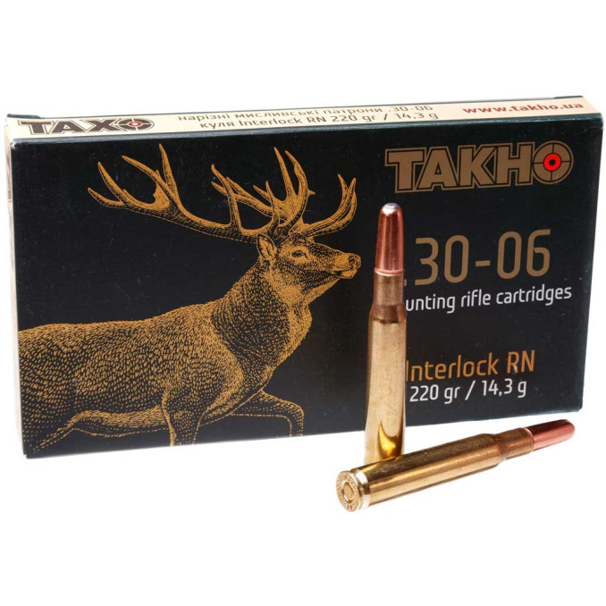 Патрон нарізний ТАХО кал.30-06 Interlock RN 14.3гр