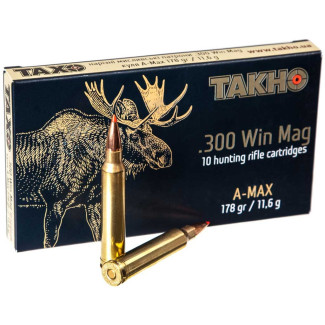 Патрон нарізний ТАХО кал.300WinMag A-Max 11.6гр