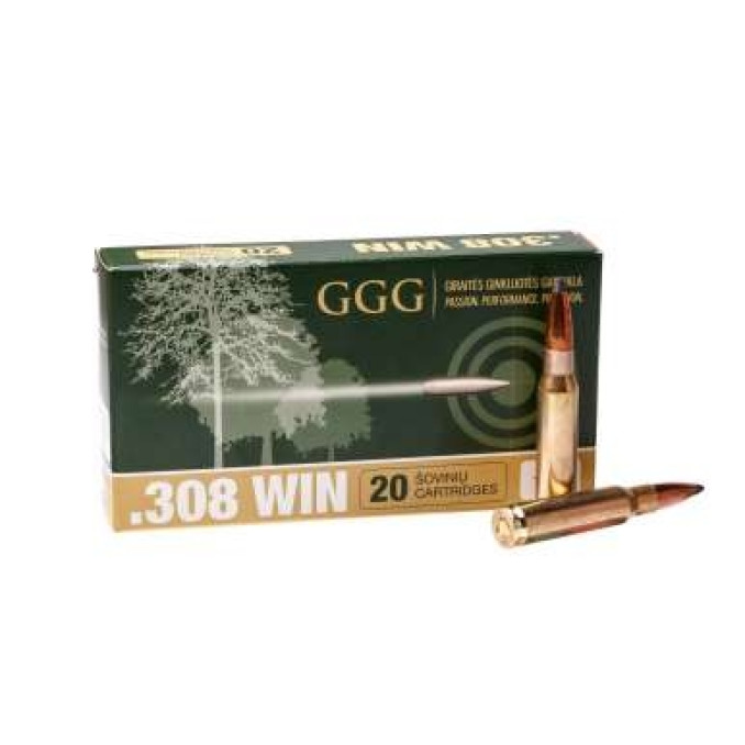 Патрон нарізний GGG кал.308Win SBT 165gr, 10.7 г