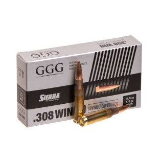 Патрон нарезной GGG кал.308Win HPBT 175gr, 11.33 г