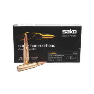 Патрон нарізний Sako Super Hammerhead SP кал.308Win 11,7гр