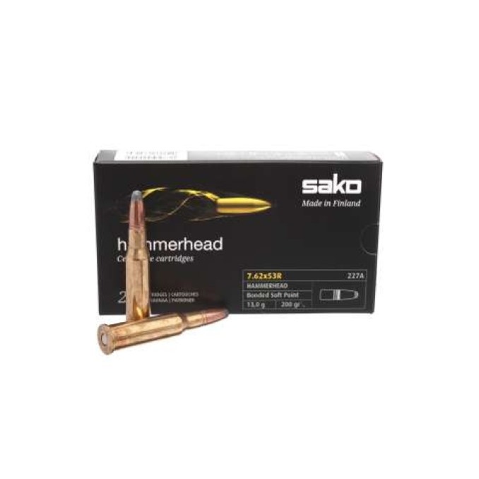 Патрон нарезной Sako Hammerhead SP кал.7.62х54R 13,0гр