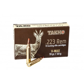 Патрон нарізний ТАХО кал.223Rem V-Max 3.6гр