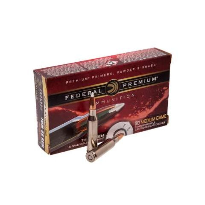 Патрон нарезной Federal V•Shok 7mm-08 Rem Nosler AccuBond 9,07гр (140GR)