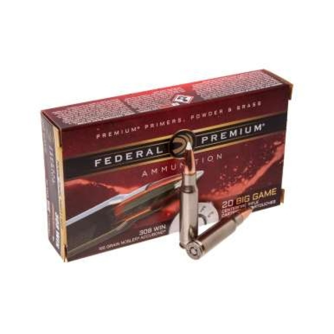 Патрон нарізний Federal V•Shok 308WIN Nosler AccuBond 10,69гр (165GR)