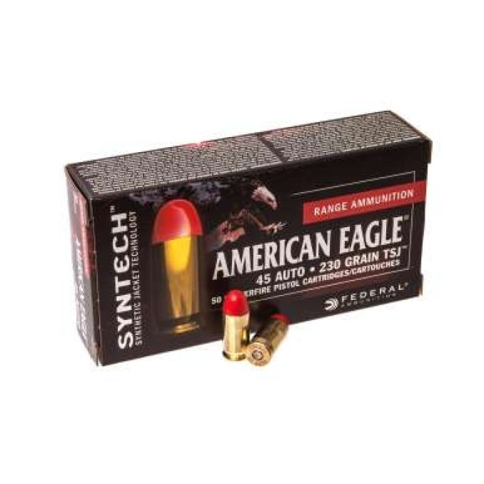 Патрон нарізний Federa Americam Eagle 45 Auto Syntech Jacket RN 14,9гр (230GR),