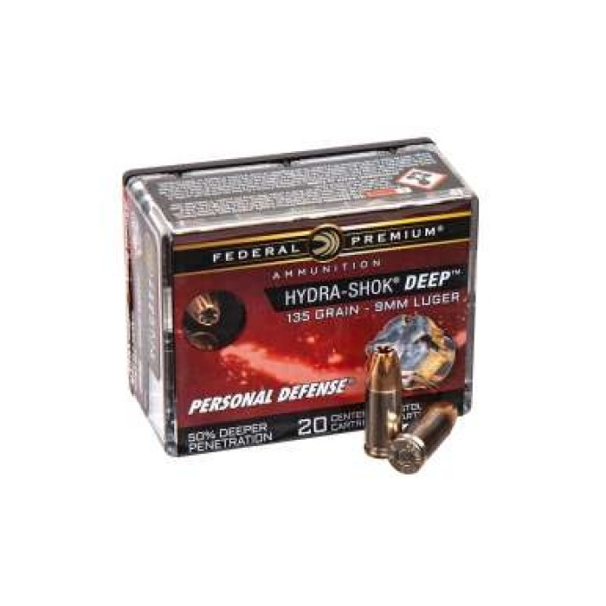 Патрон нарезной Federal Premium Personal Defense 9mm Luger JHP 8,7гр (135GR)