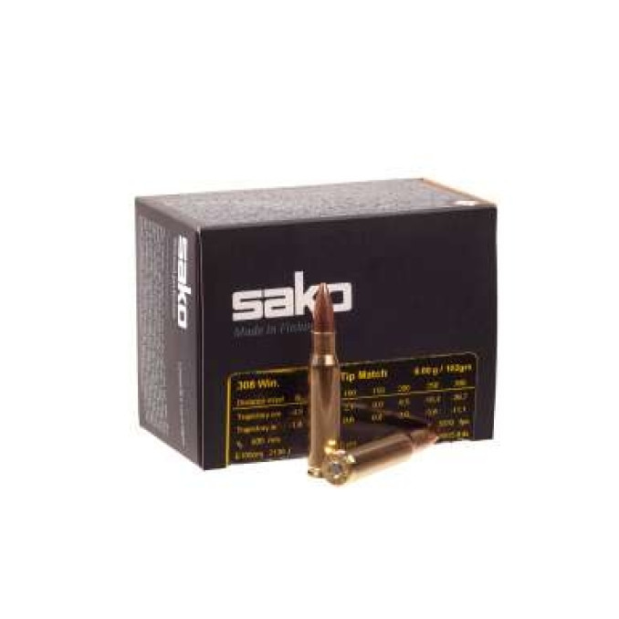 Патрон нарізний Sako Super Range HPBT кал.308Win 6.6гр (102GR)