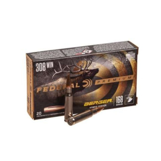 Патрон нарізний Federal PREMIUM Berger Hybrid Hunter кал.308WIN 168GR (10,89 г)