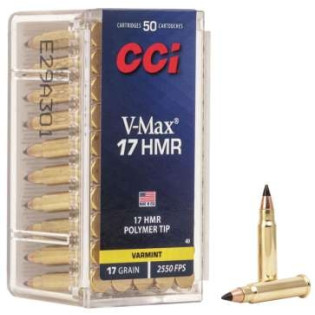 Патрон нарізний CCI V-MAX, 17HMR, HP, 17GR (1,1 г), 777 м/с