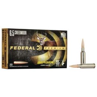 Патрон нарізний Federal PREMIUM, 6.5 Cr, 135GR (10,89 г), BergerHybridHunter