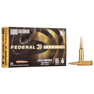 Патрон нарізний Federal Gold Medal, 6mm Creedmoor, 105GR (6,8 гр), Berger Hybrid