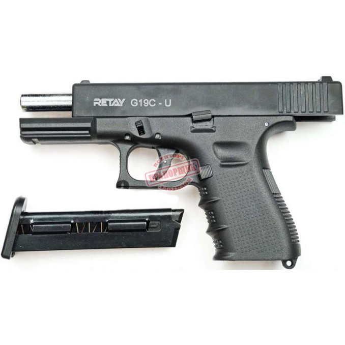 Пистолет стартовый RETAY G 19C BLACK (9 ММ)