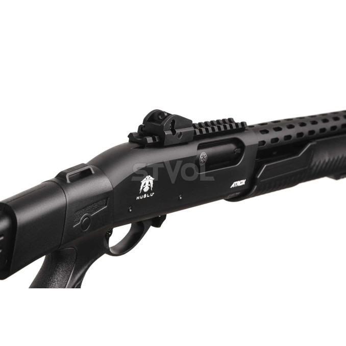 Рушниця гладкоствольна Huglu 7+1 ATROX Tactic Plus Black Telescopic Stock 12/46 см