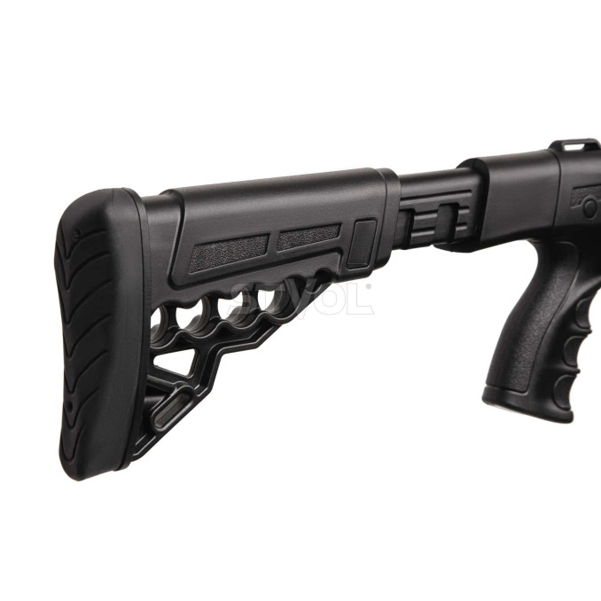 Рушниця гладкоствольна Huglu 7+1 ATROX Tactic Plus Black Telescopic Stock 12/46 см