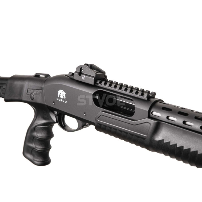 Рушниця гладкоствольна Huglu 7+1 ATROX Tactic Plus Black Telescopic Stock 12/46 см