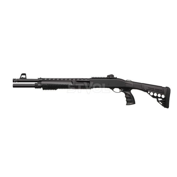 Рушниця гладкоствольна Huglu 7+1 ATROX Tactic Plus Black Telescopic Stock 12/46 см
