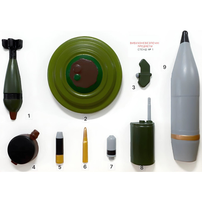 Об’ємний стенд вибухонебезпечних предметів ТИП 1
